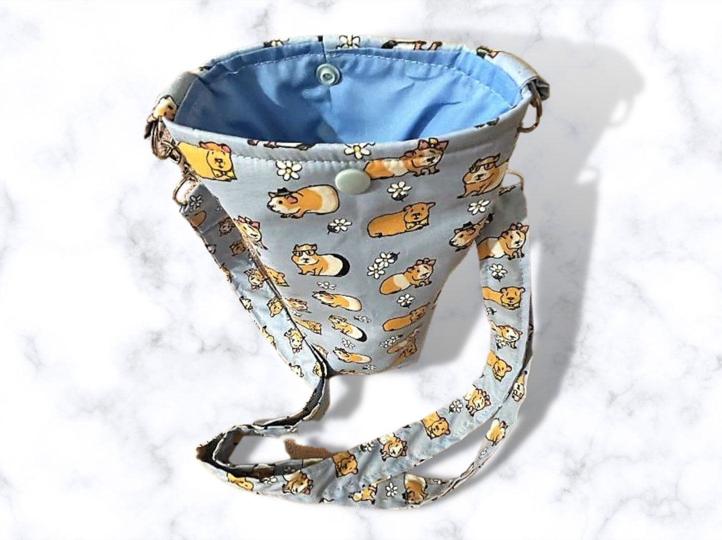 Bottle bag, travel bottle bag, water bottle bag, drinks holder, drinks carrier, holiday bag, dog walking bag, across body bag, Guinea pigs