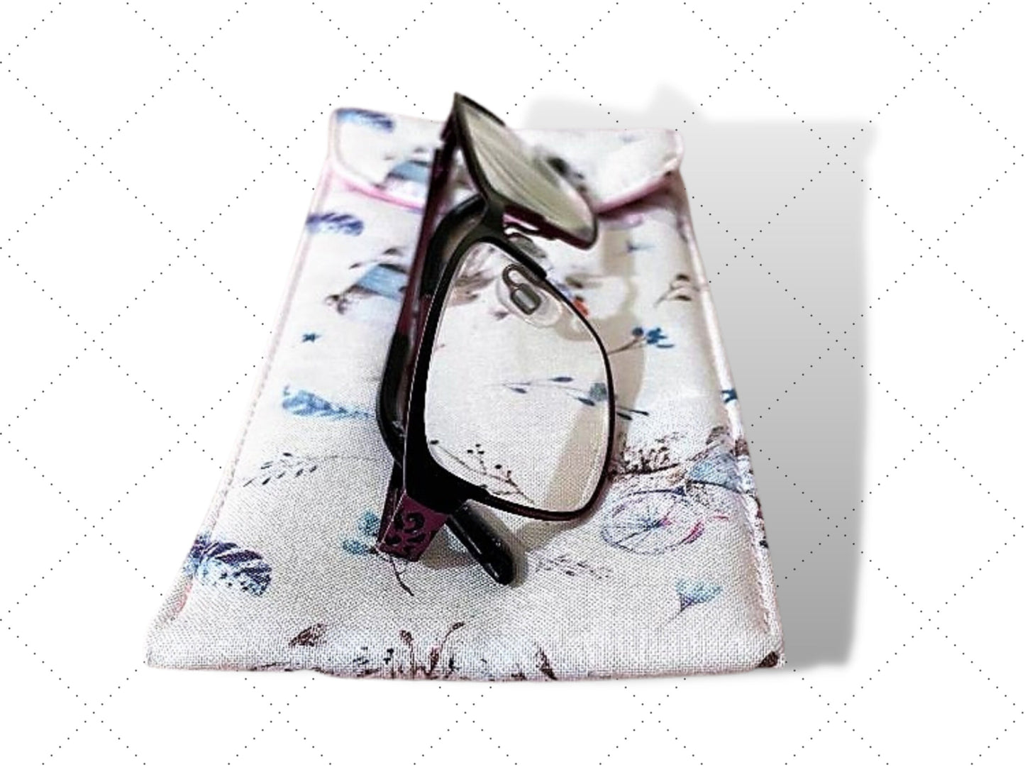 Glasses case, soft padded glasses case, sunglasses case, soft pouch, pencil case, Rabbits, reading glasses case, Easter gift