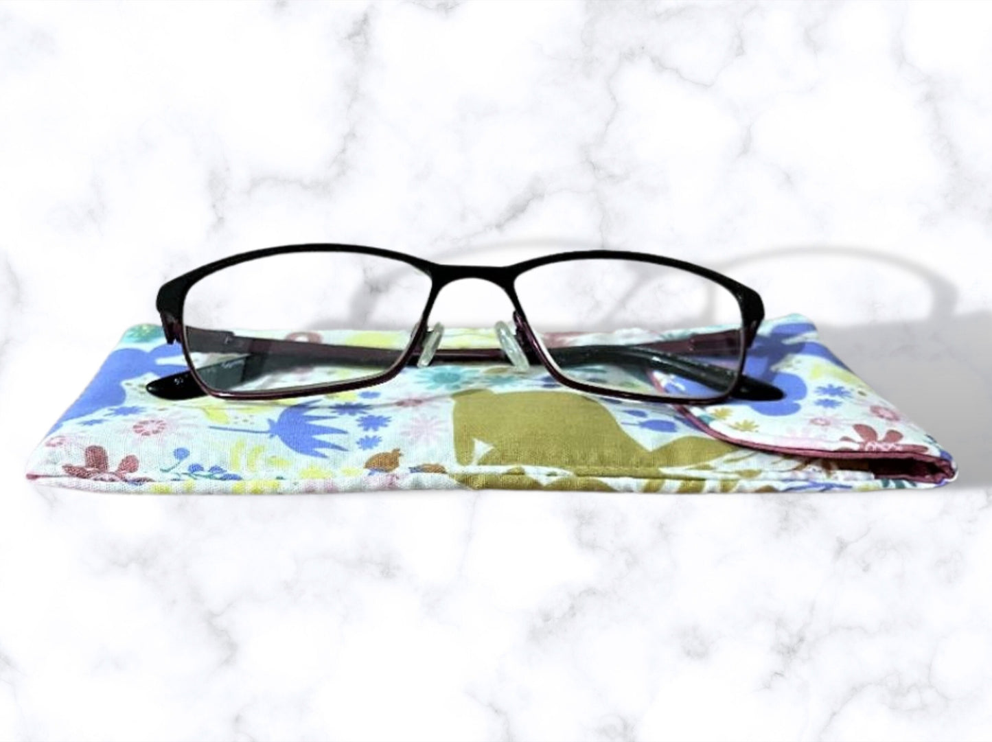 Glasses case, sunglasses case, soft padded glasses case, soft pouch, rabbits, Easter bunnies