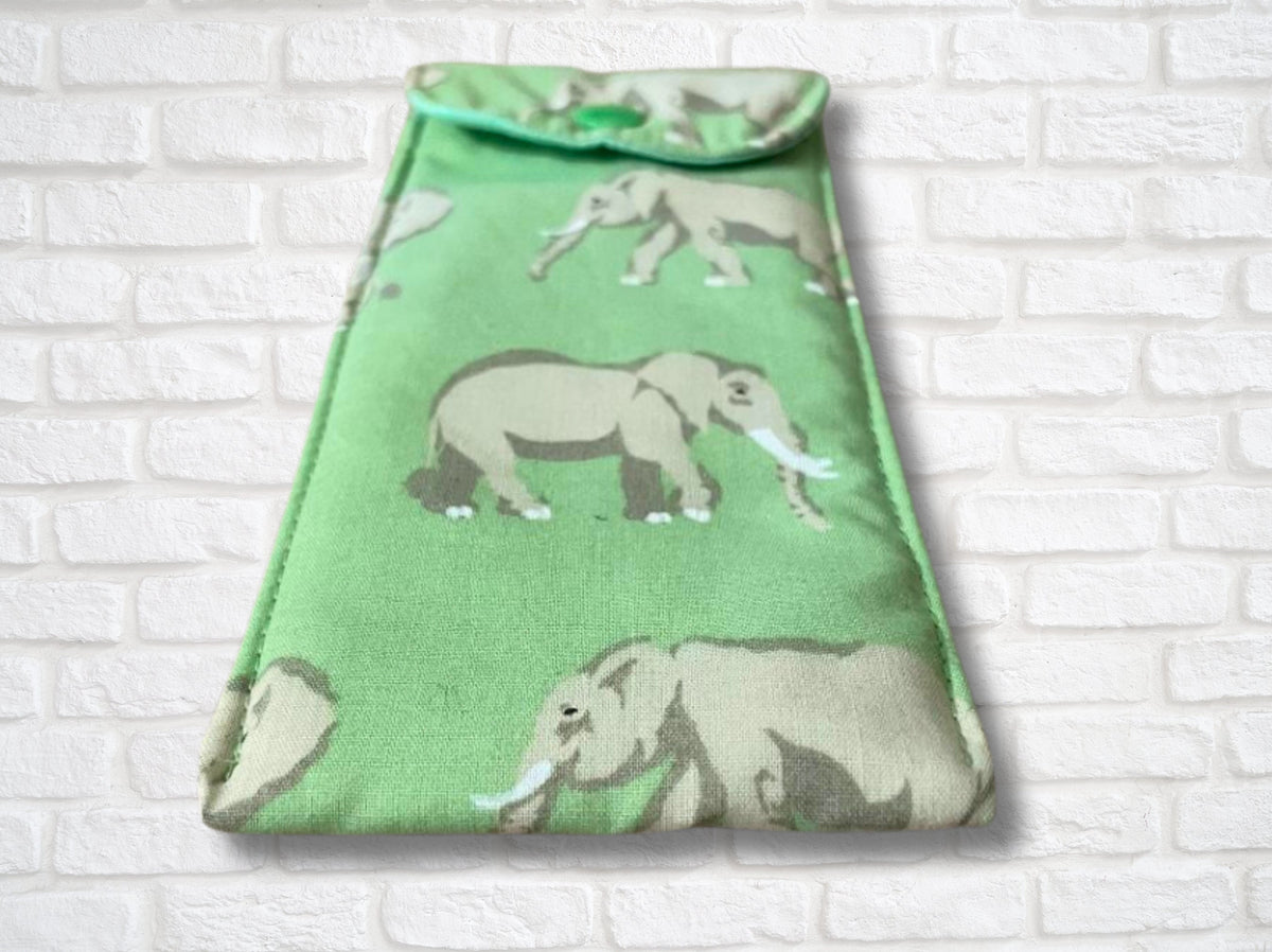 Glasses case, sunglasses case, soft padded glasses case, soft pouch, Elephant gifts, mothers day gift