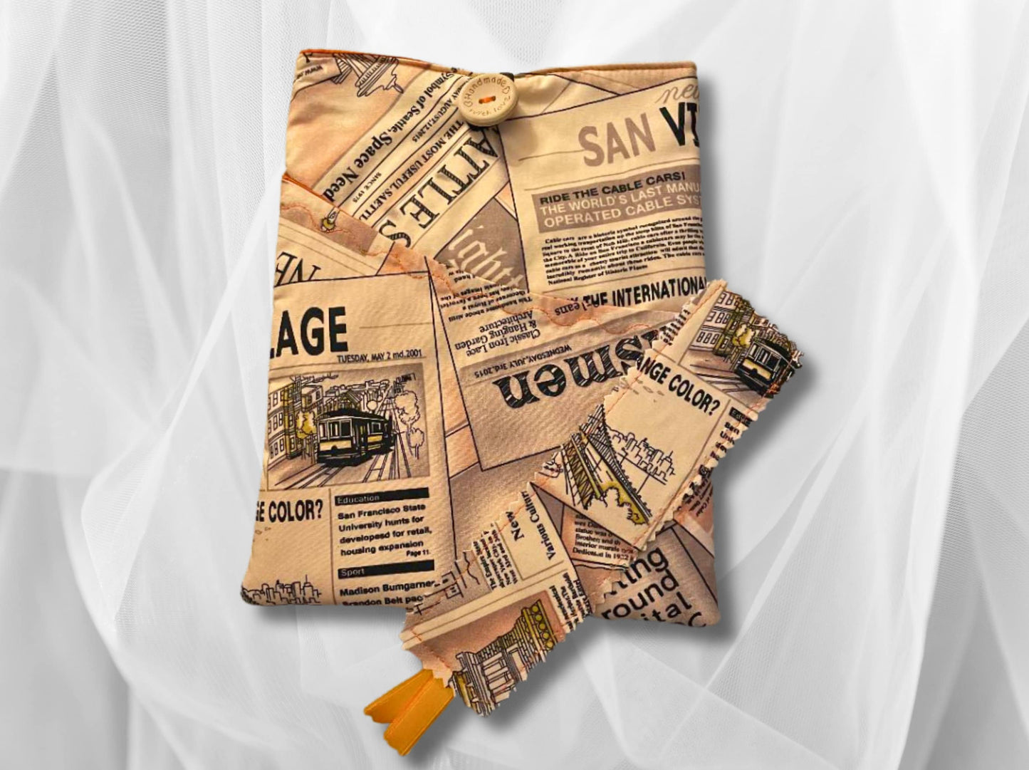 Book Sleeve, Book Protector, Book cover, Book mark, News article book holder