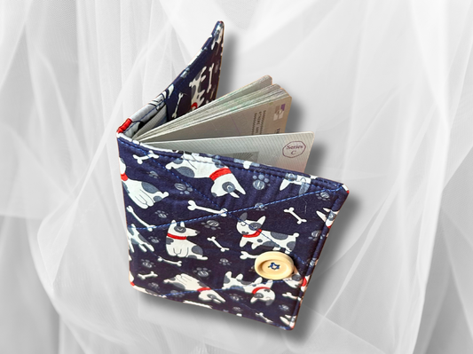 Passport cover, passport holder, passport wallet, Puppies