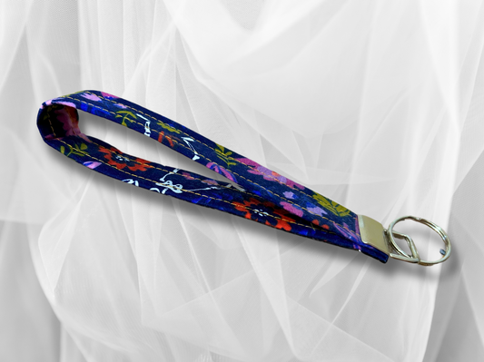Key Fob, Wristlet Keyring, New Driver Gift, Skeleton