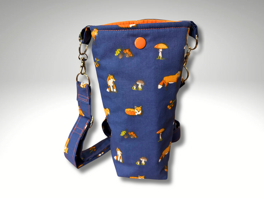 Bottle bag, travel bottle bag, water bottle bag, hiking bag, dog walking bag, across body bag,