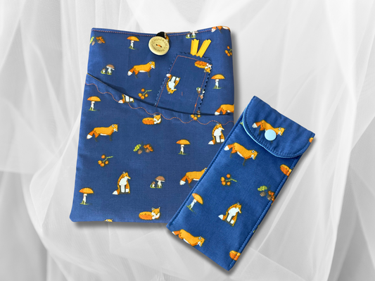 Book Sleeve, Book Protector, Book cover, Book mark, Fox book holder