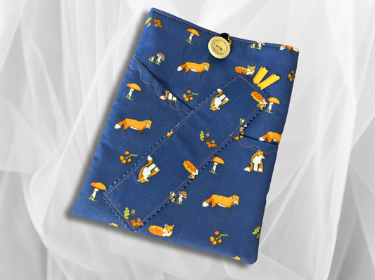 Book Sleeve, Book Protector, Book cover, Book mark, Fox book holder
