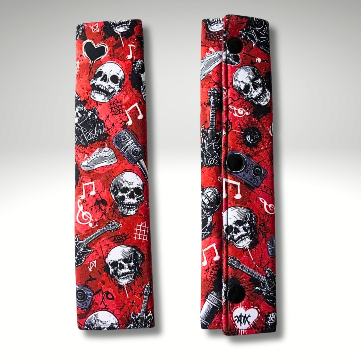 Seatbelt Cover Sleeve, Car accessories, Rock and Roll Skulls, New driver Gift