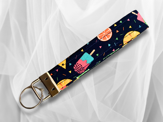 Key Fob, Wristlet Keyring, New Driver Gift, Ice Lollies