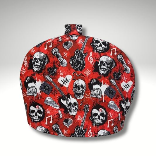 Skull Tea Cosy, Teapot Cover, Kitchen Accessories, Housewarming, Gothic