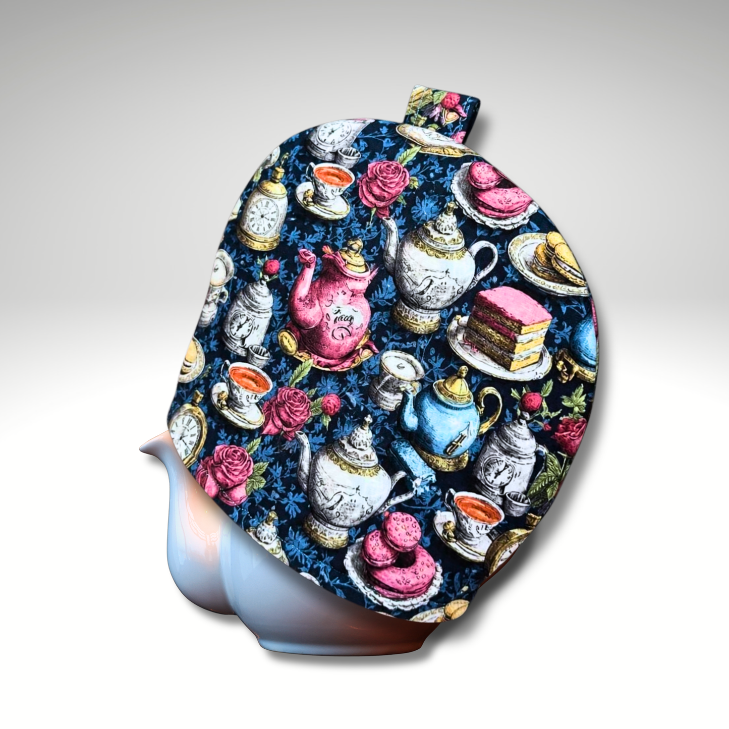 Tea Party Tea Cosy, Teapot Cover, Kitchen Accessories, Housewarming, Wonderland