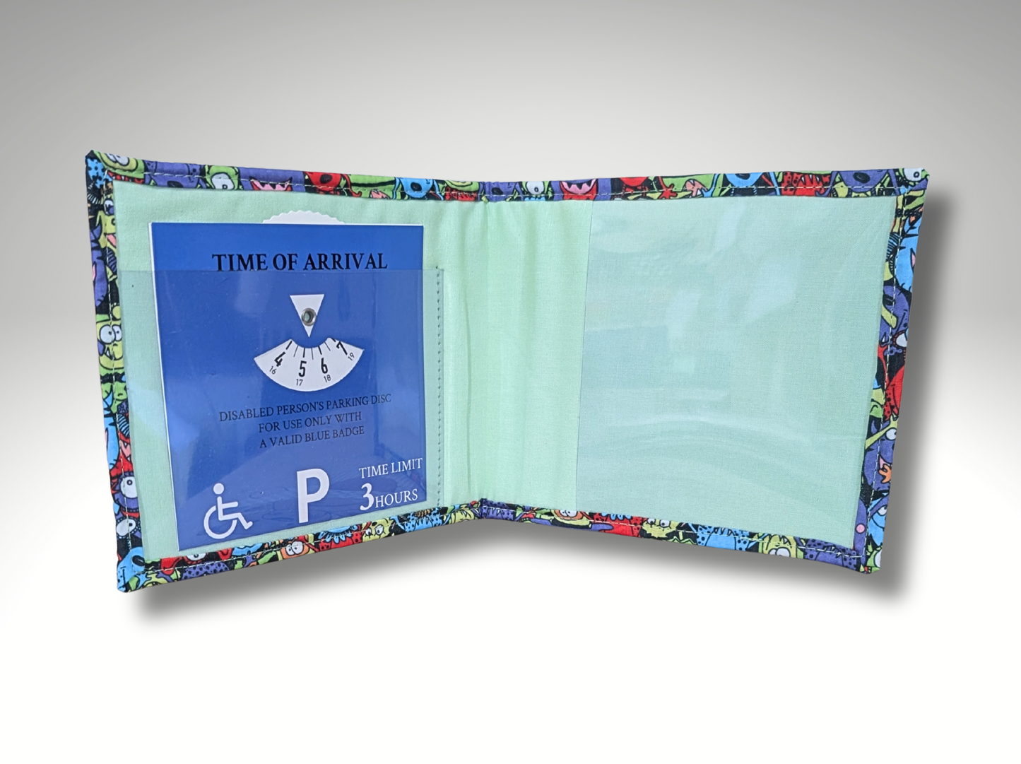 Blue Badge holder, Hologram Safe, Disabled parking permit, Cartoon Monsters