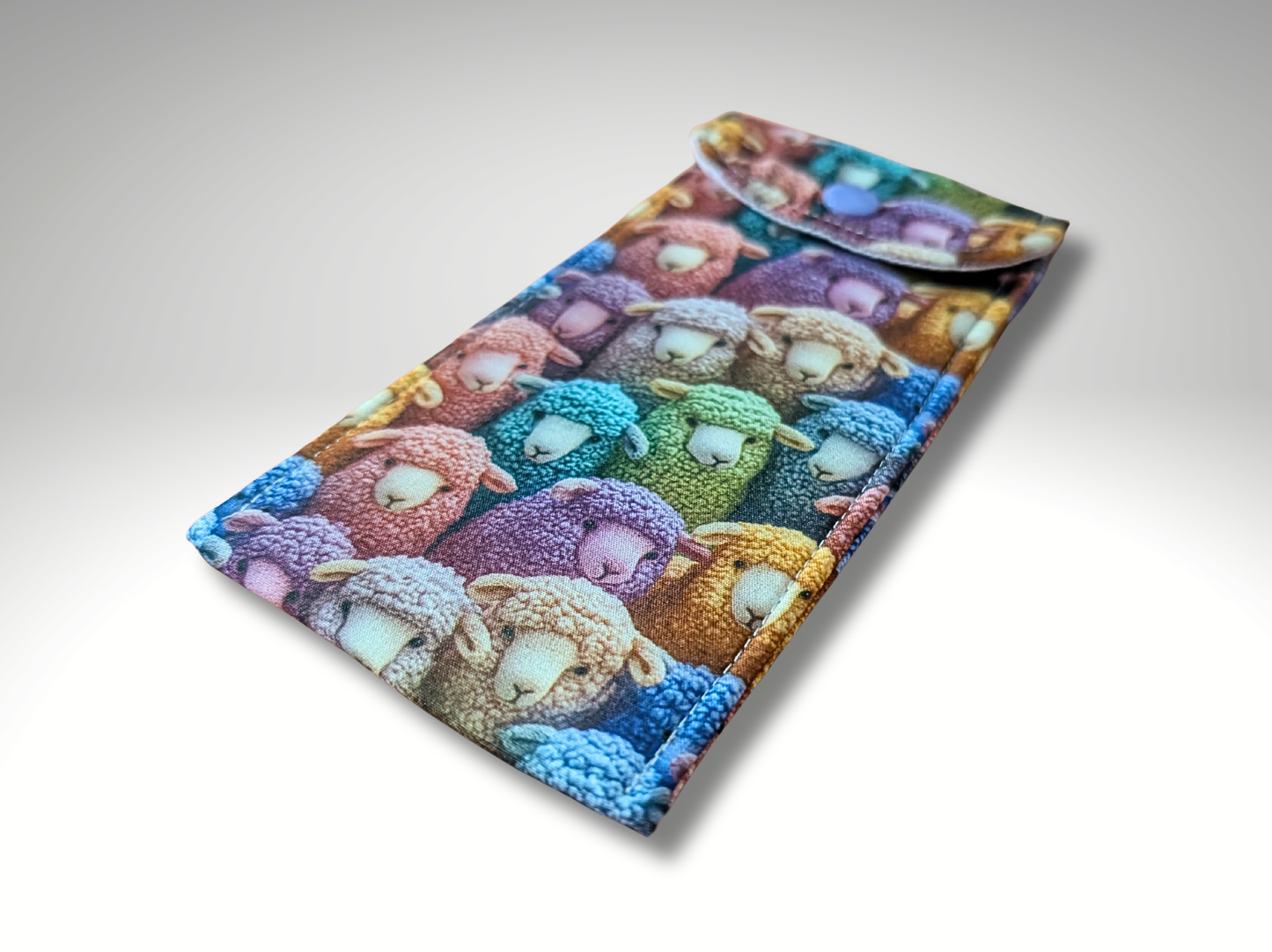 Glasses case, sunglasses pouch, soft padded glasses case, Sheep