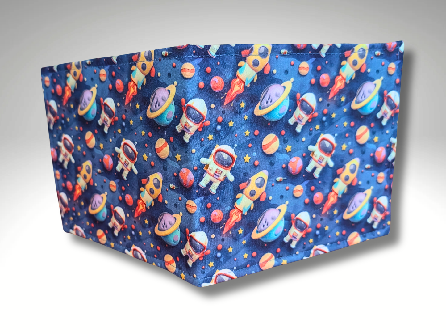 Children’s Blue Badge holder, Hologram Safe, Disabled parking permit wallet, spaceman, Planets, Astronaut