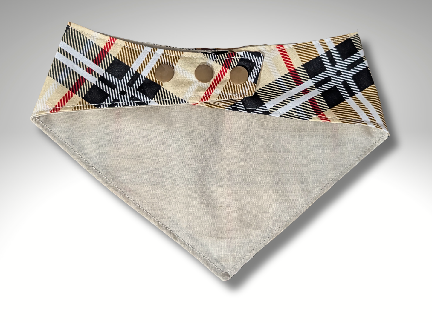Pet Bandana, dog, cat, Cream Tartan, Pet accessories
