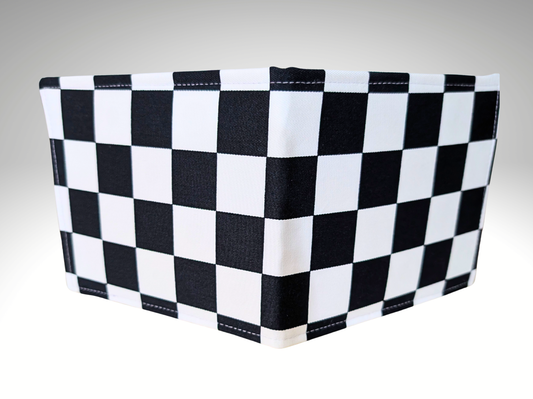 Monochrome  Blue Badge holder, Hologram Safe, Disabled parking permit, Black and White checkered
