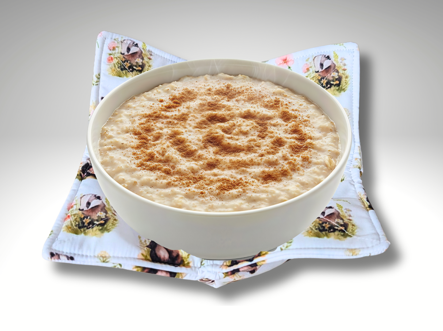 Badger bowl cozy, bowl cosy, bowl holder, potholder, bowl hugger