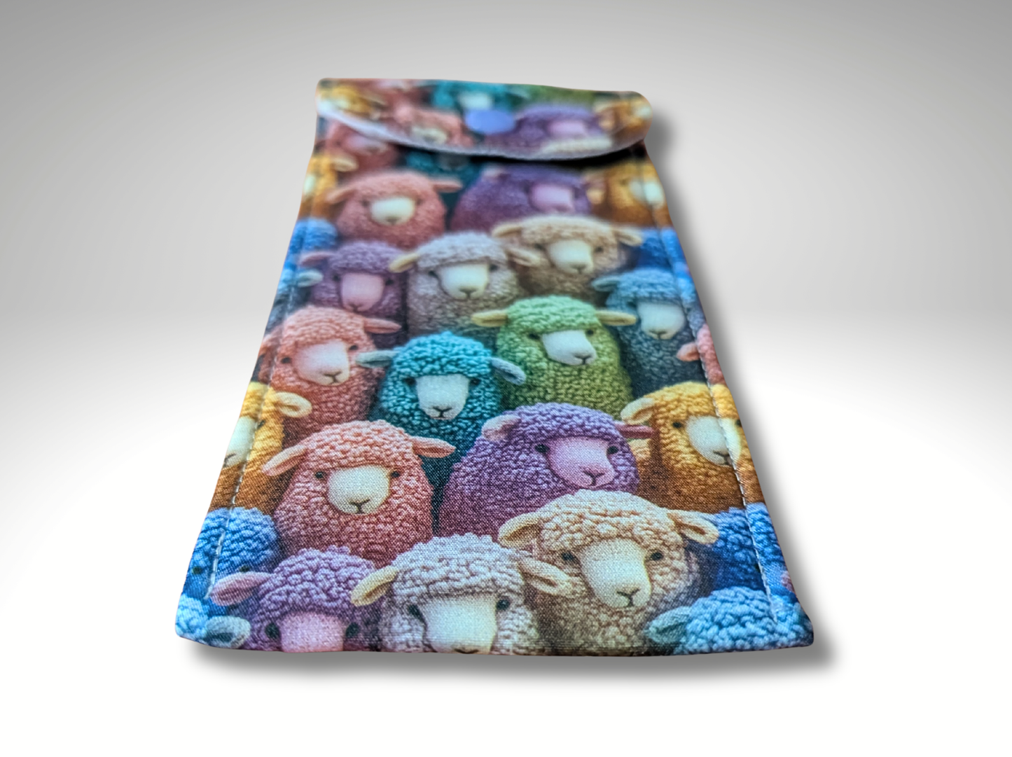 Glasses case, sunglasses pouch, soft padded glasses case, Sheep
