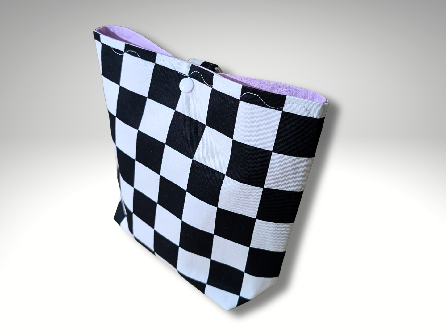 Monochrome Car tidy bin, new driver gift, storage bag, Car accessory, Black and White Checkered
