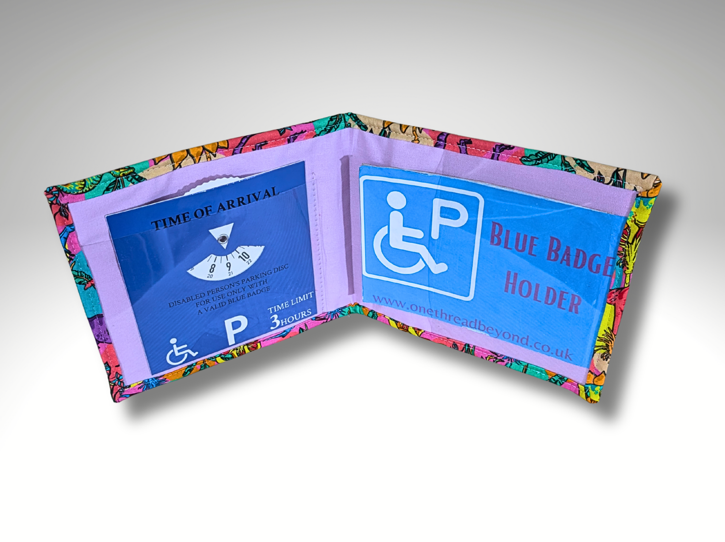 Children’s Blue Badge holder, Hologram Safe, Dinosaur Disabled parking permit wallet