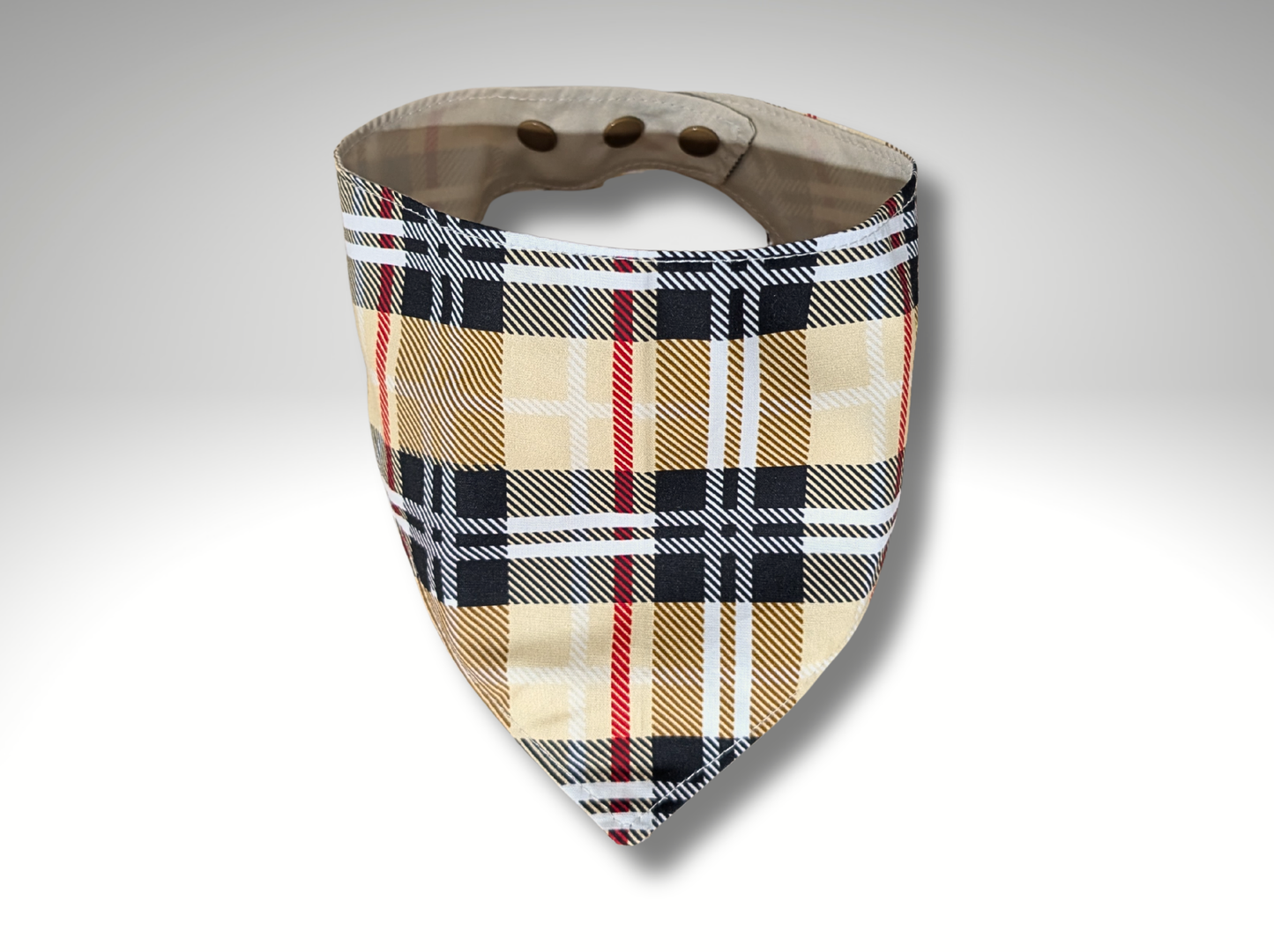 Pet Bandana, dog, cat, Cream Tartan, Pet accessories