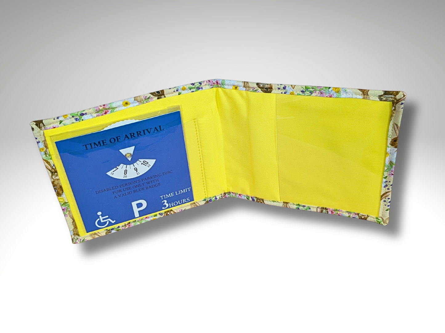 Hare Blue Badge Holder, Disabled Parking Permit Holder, Flowers, Easter