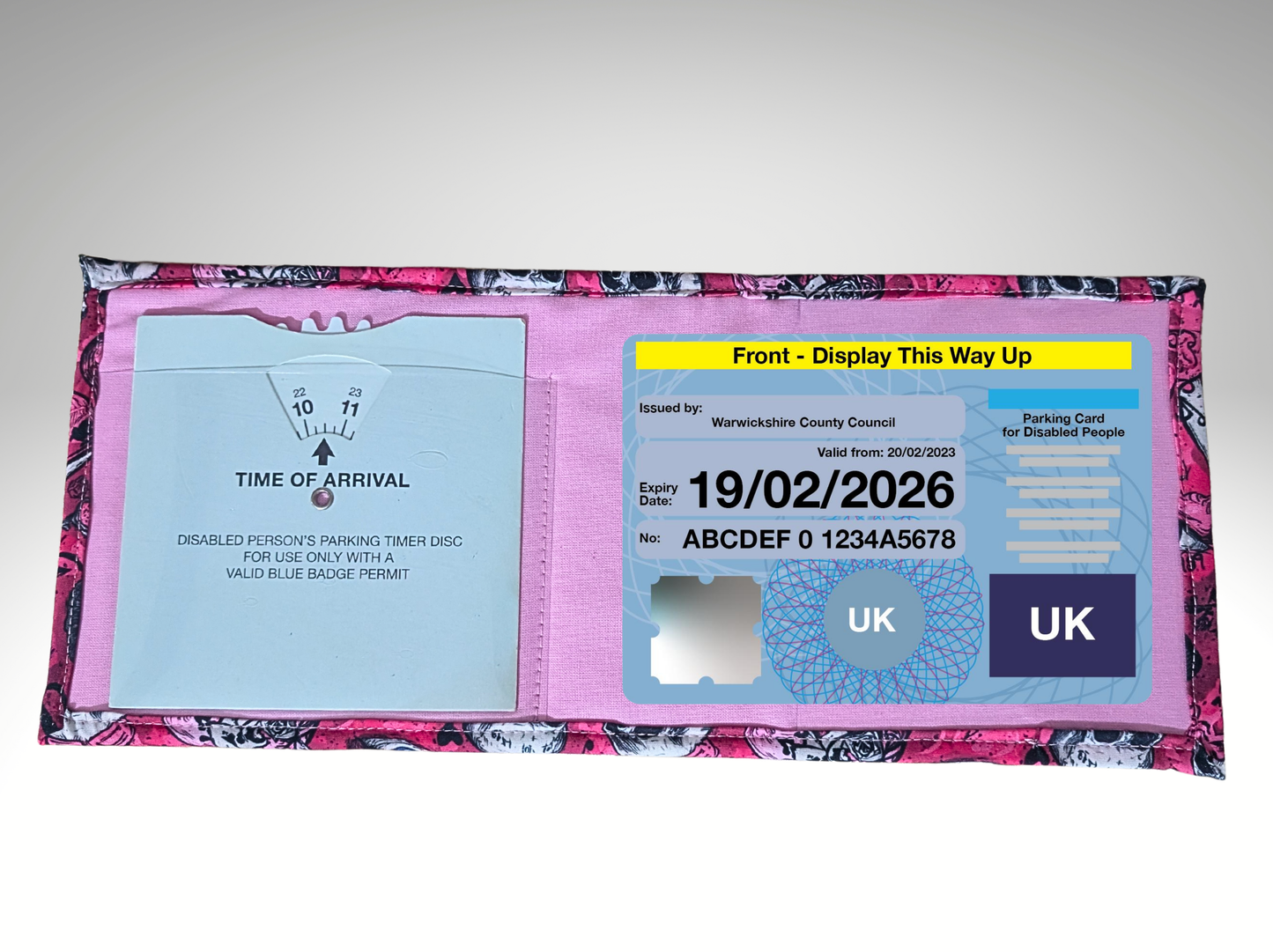 Punk Skull Blue Badge holder, Hologram Safe, Disabled parking permit holder, Parking permit holder