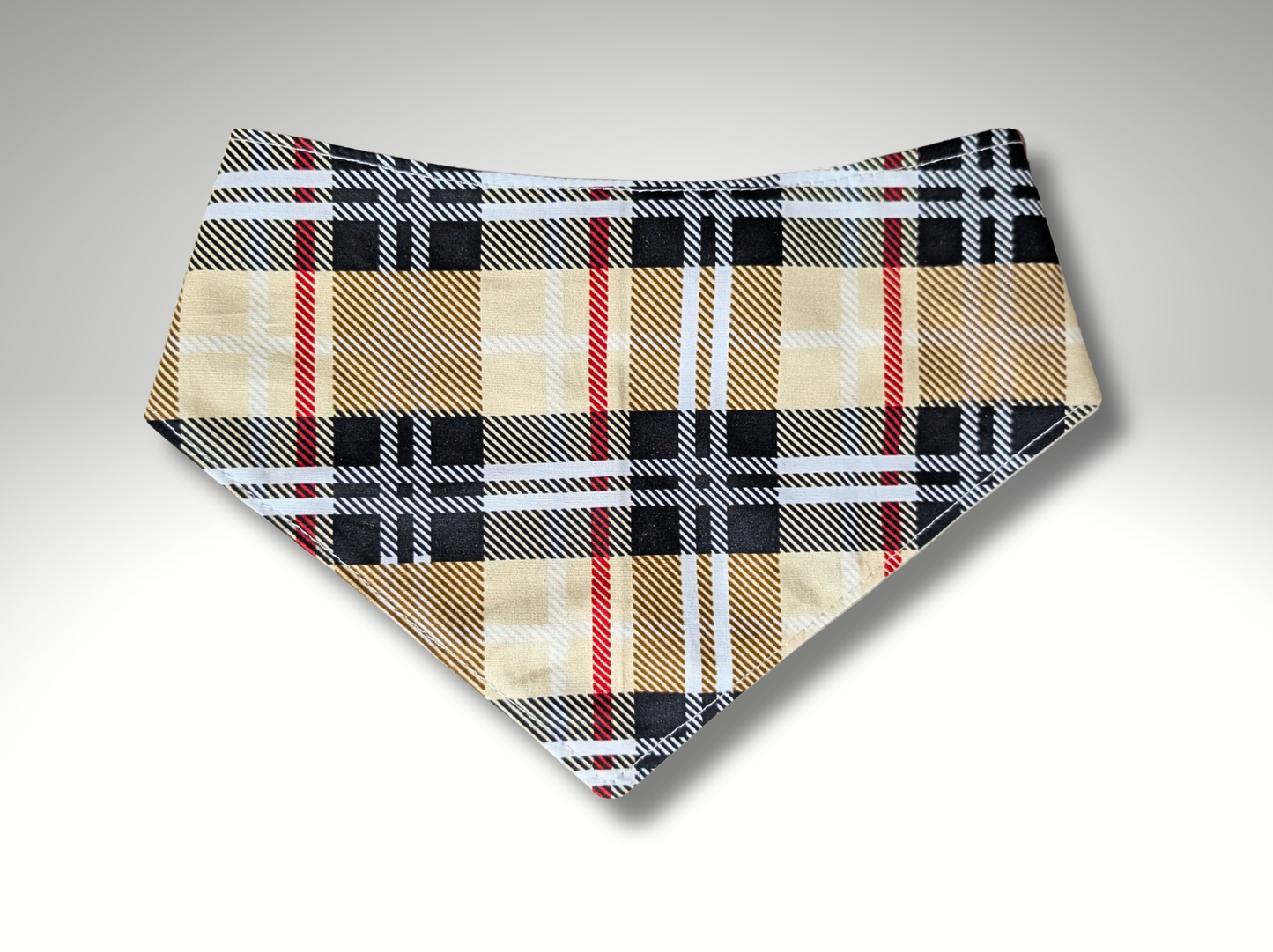 Pet Bandana, dog, cat, Cream Tartan, Pet accessories