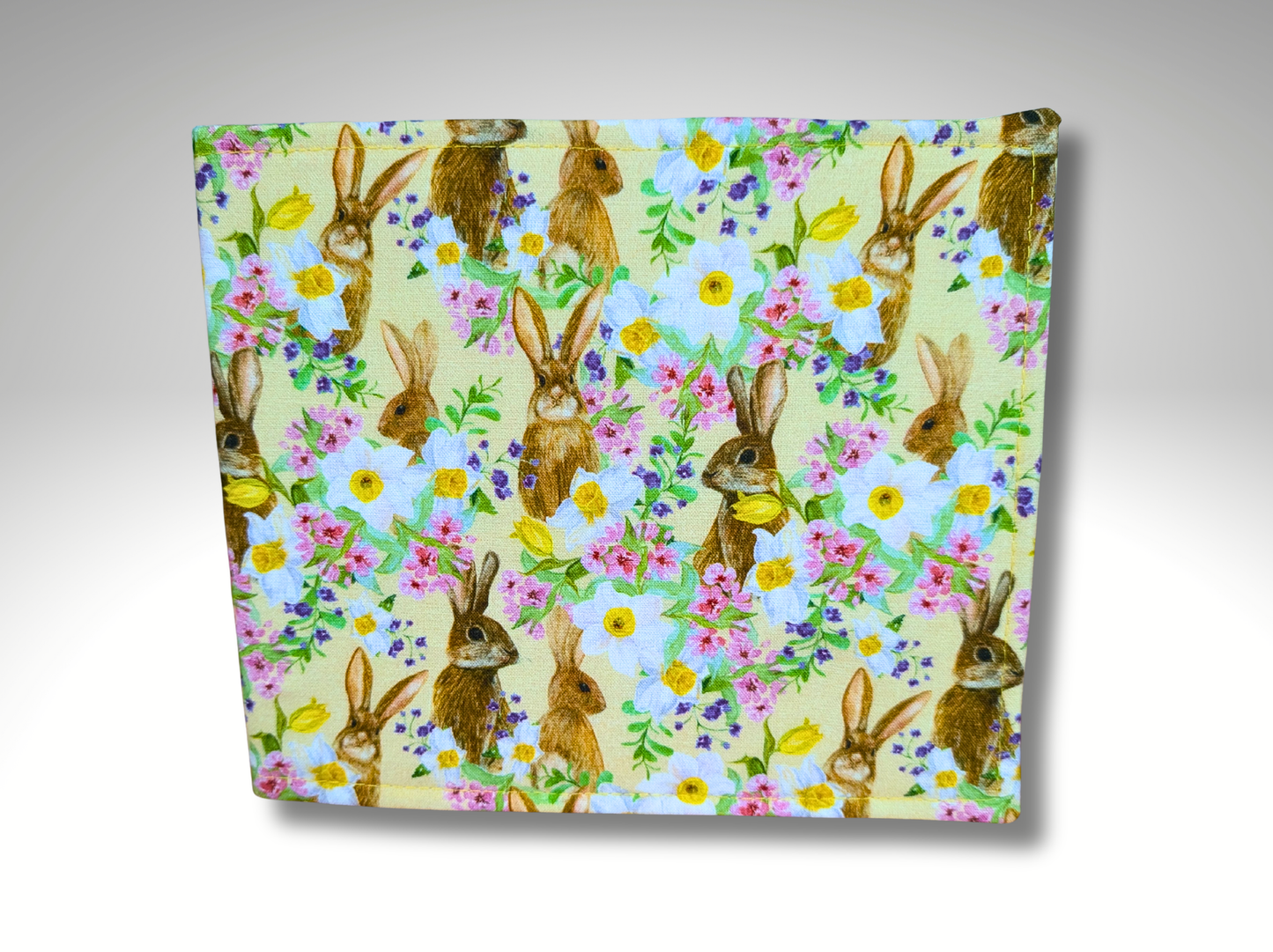 Hare Blue Badge Holder, Disabled Parking Permit Holder, Flowers, Easter