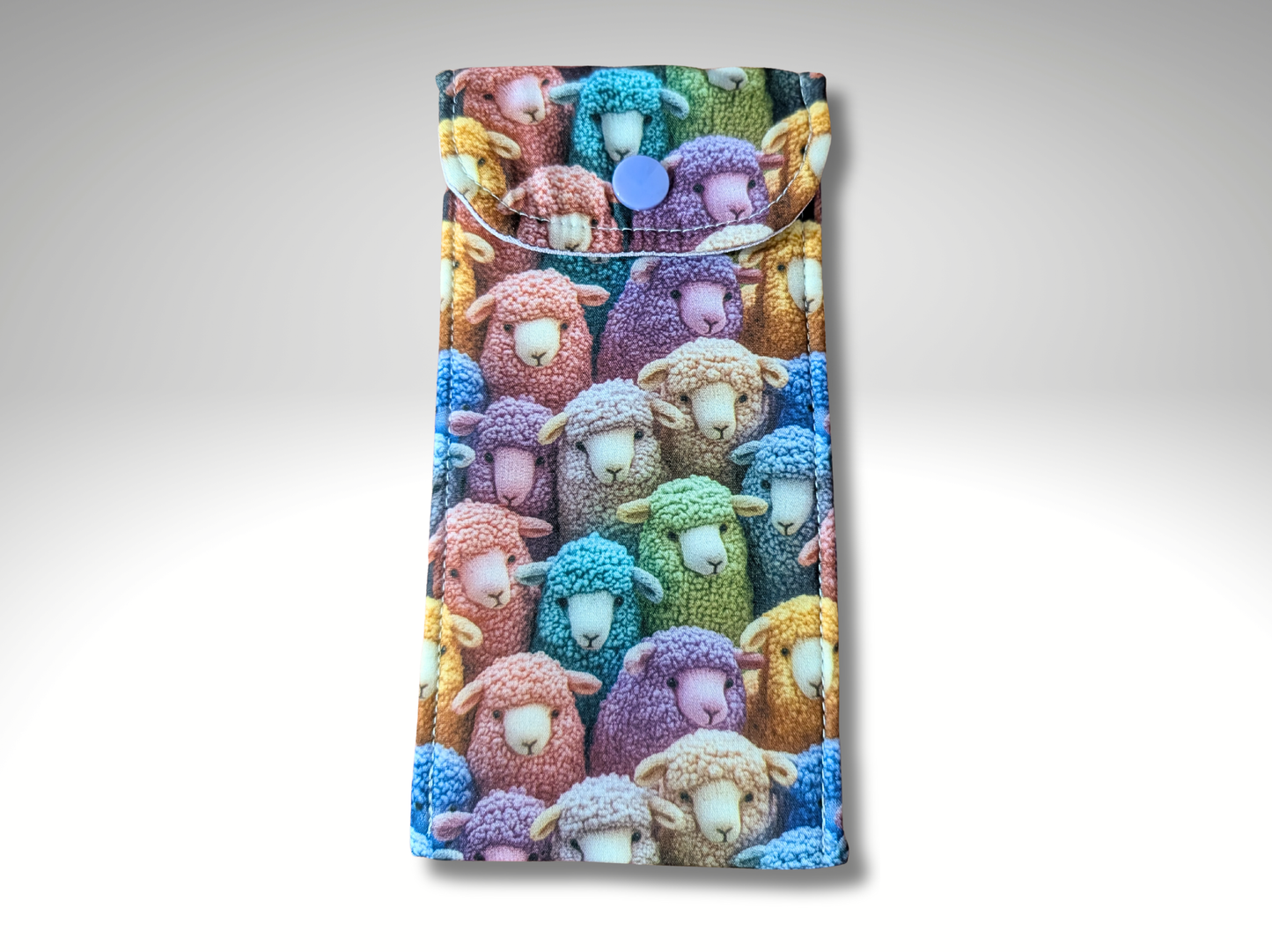 Glasses case, sunglasses pouch, soft padded glasses case, Sheep