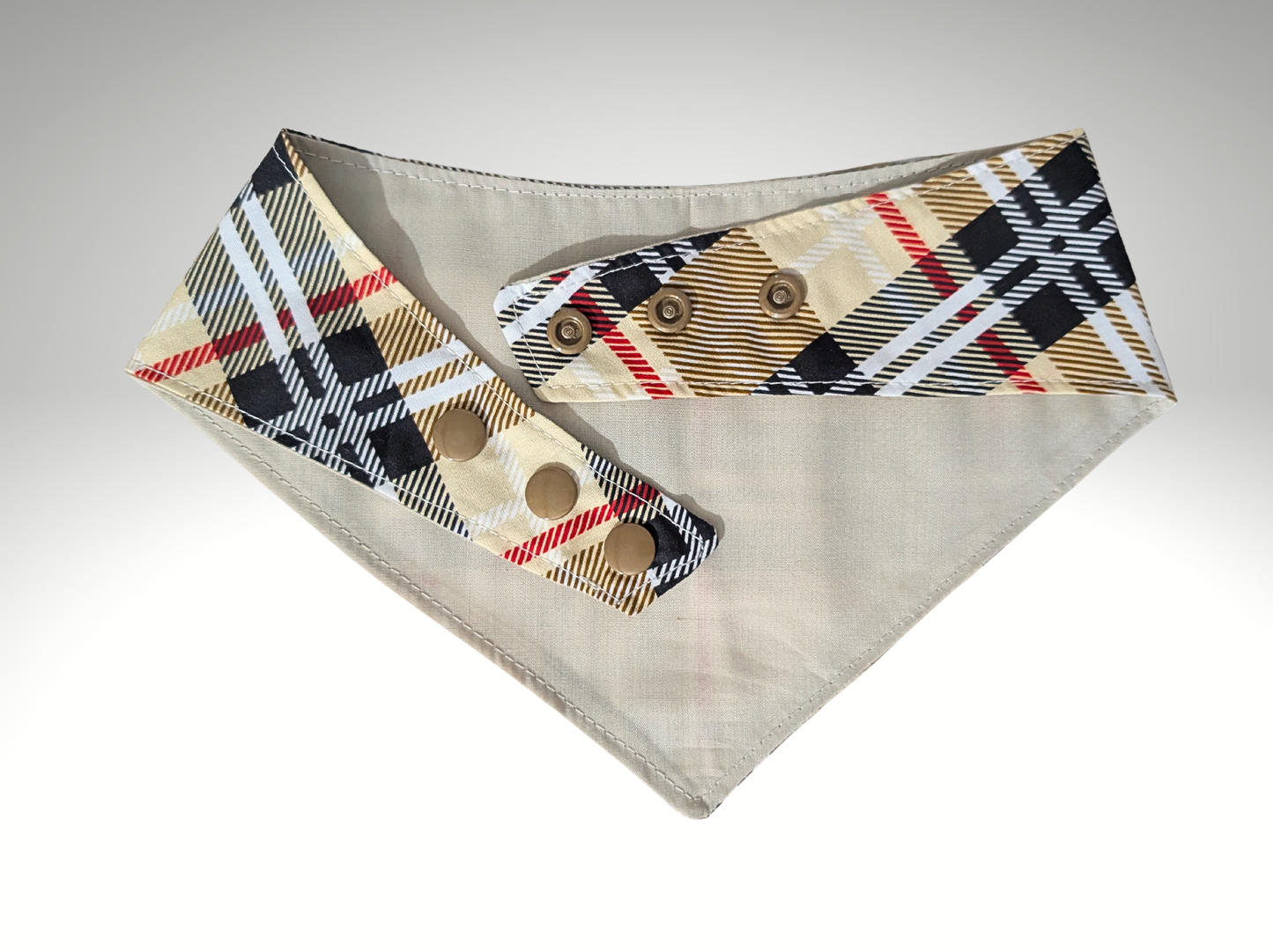 Pet Bandana, dog, cat, Cream Tartan, Pet accessories