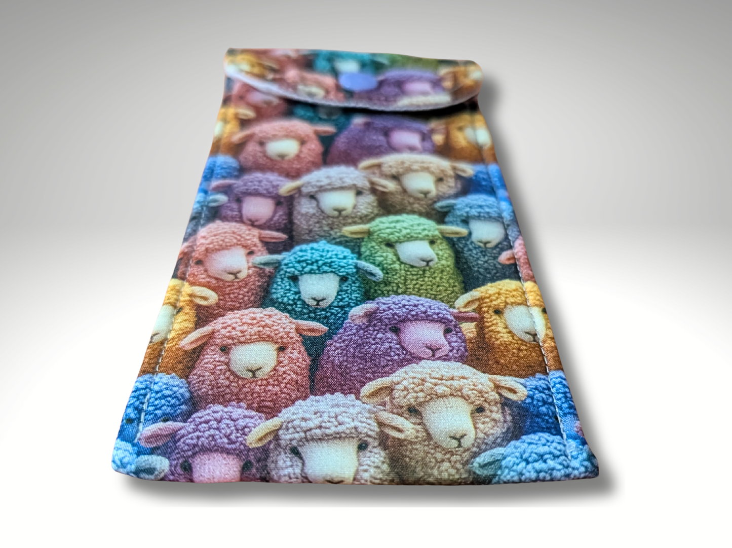 Glasses case, sunglasses pouch, soft padded glasses case, Sheep