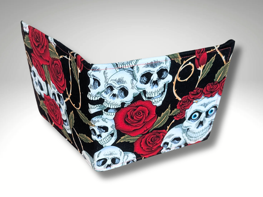 Blue Badge holder, Disabled parking permit holder, skulls and roses  blue badge holder, Halloween