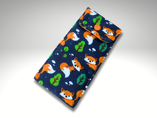 Glasses case, sunglasses case, soft padded glasses case, Fox's, mothers day gift, soft pouch, gifts for her