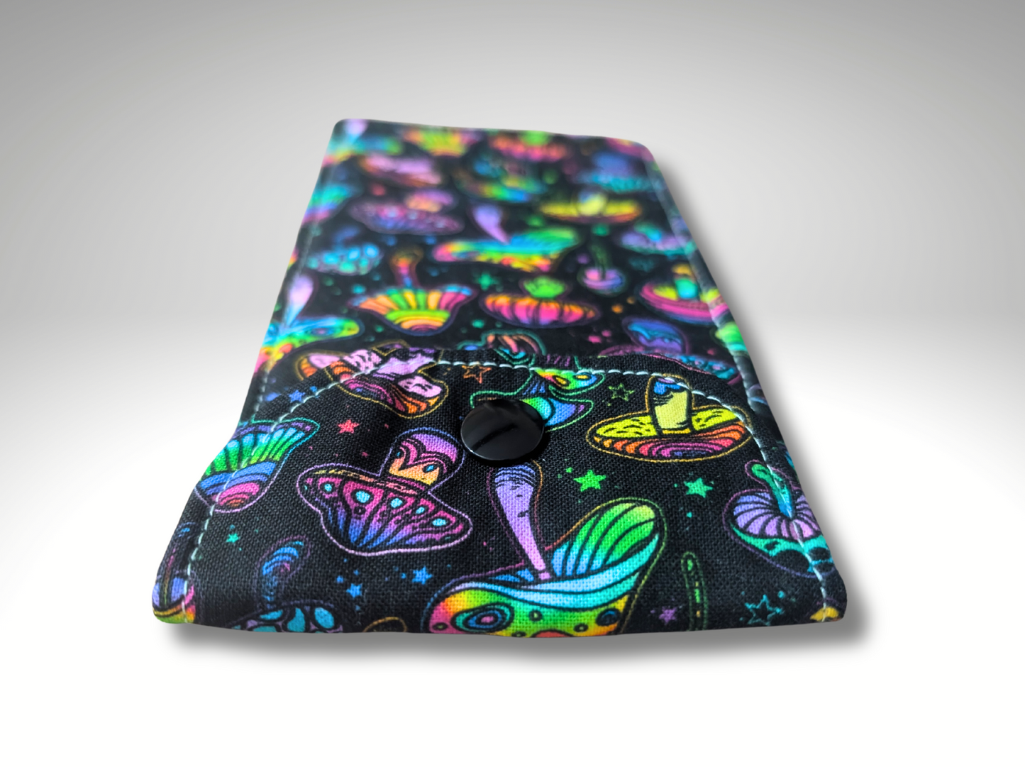 Glasses case, sunglasses case, soft padded glasses case, Mushrooms, soft pouch