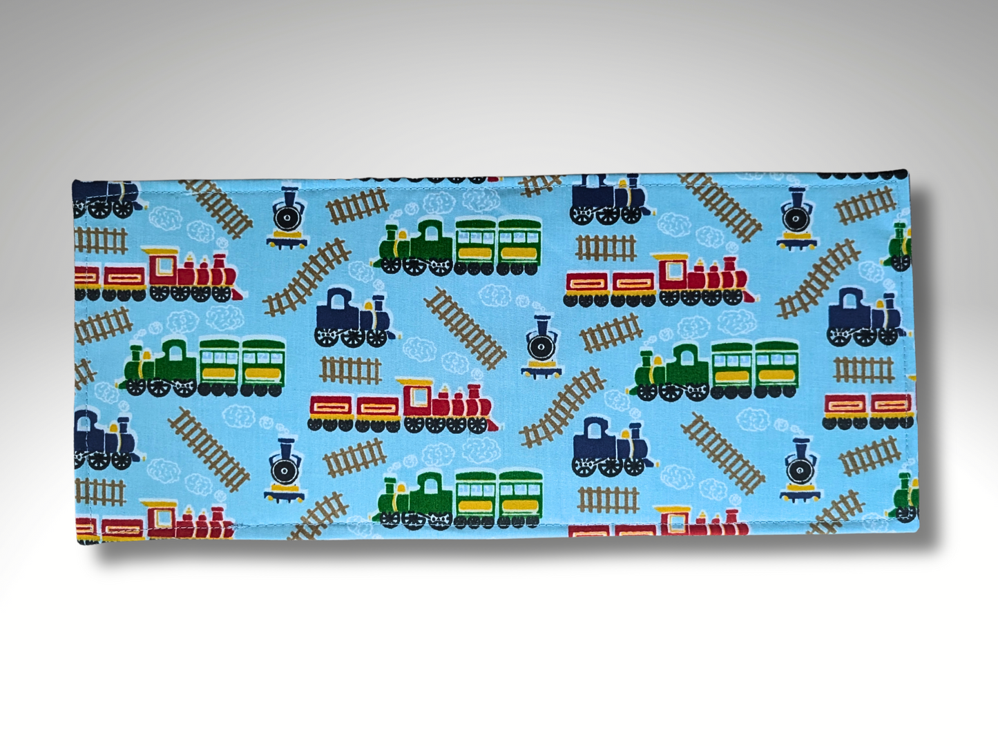Childrens Blue Badge Holder, Kids blue badge holder, Trains (light Blue)