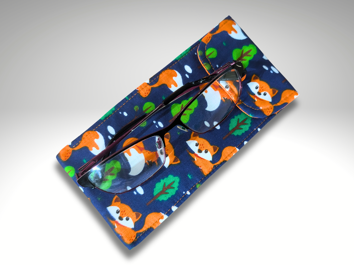 Glasses case, sunglasses case, soft padded glasses case, Fox's, mothers day gift, soft pouch, gifts for her