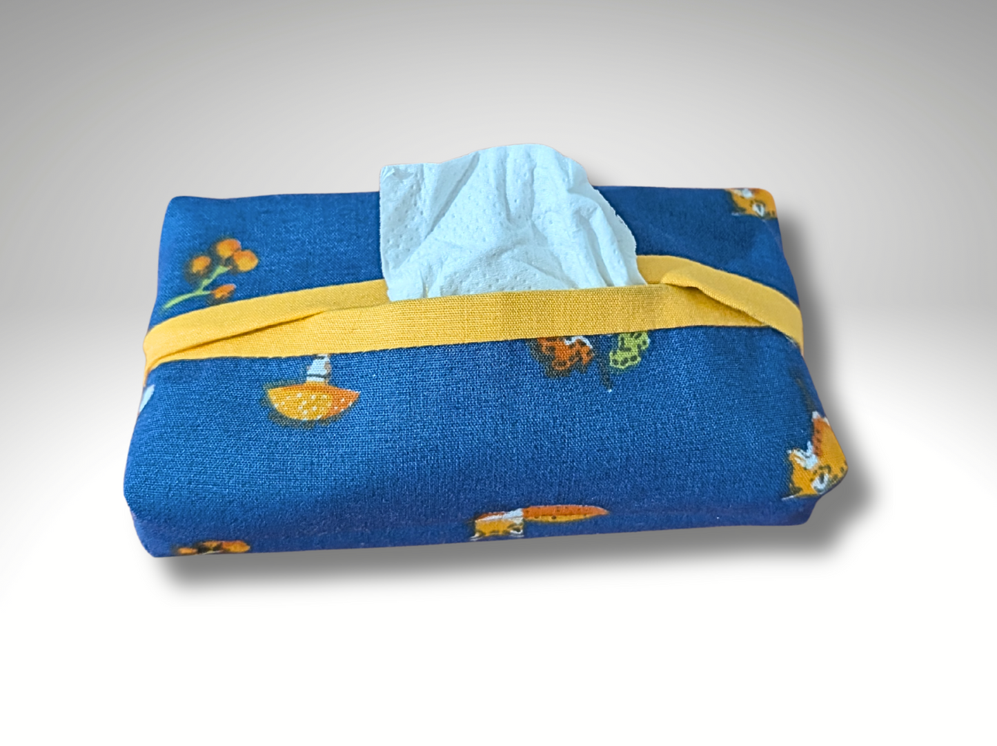 Pocket tissue holder, Key fob tissue holder, travel tissue, Fox