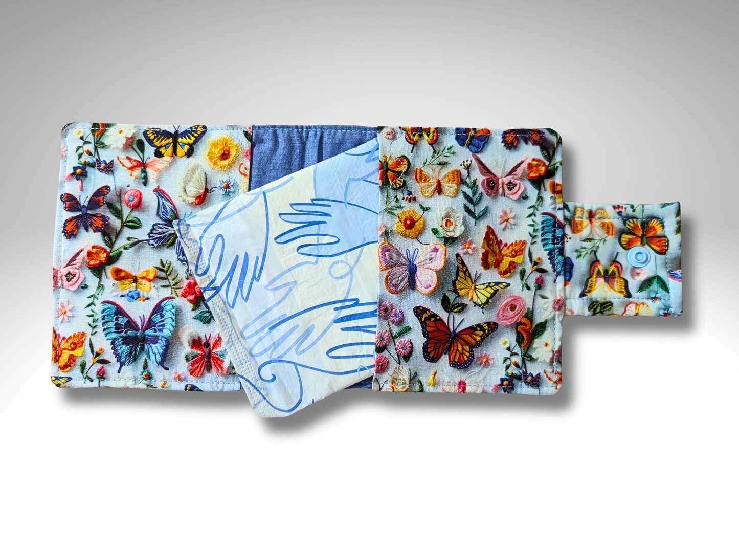Sanitary pouch, sanitary pad holder, sanitary towel wallet, panty liner holder, butterfly