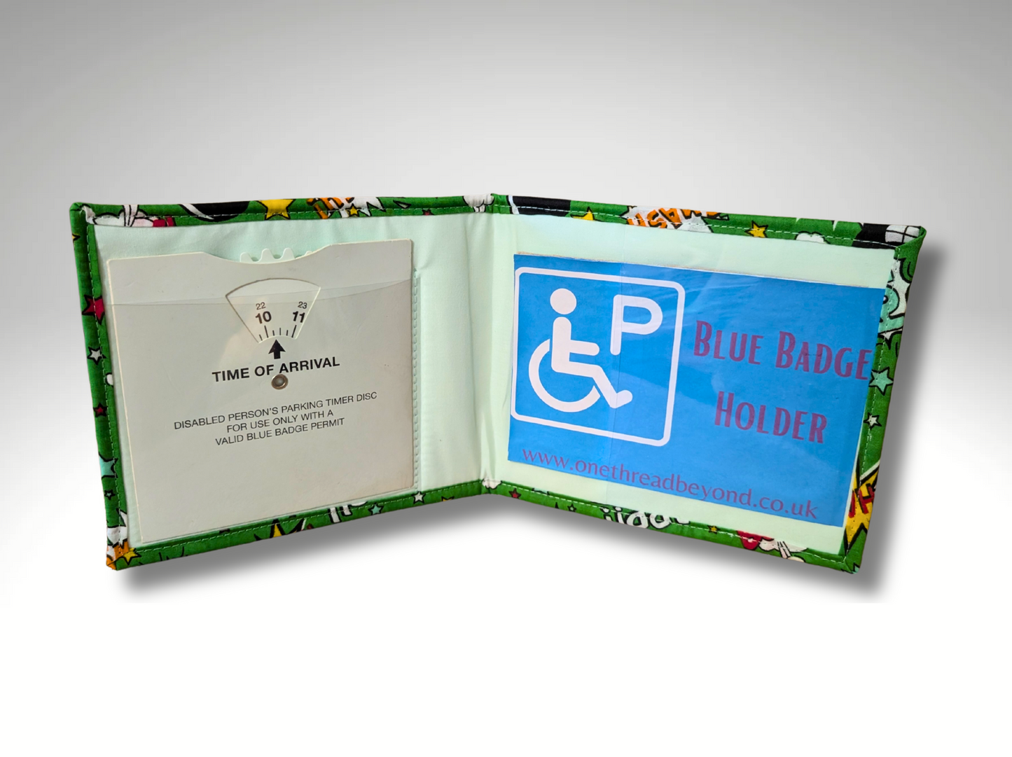 Childrens Blue Badge Holder, Kids blue badge holder, Comic