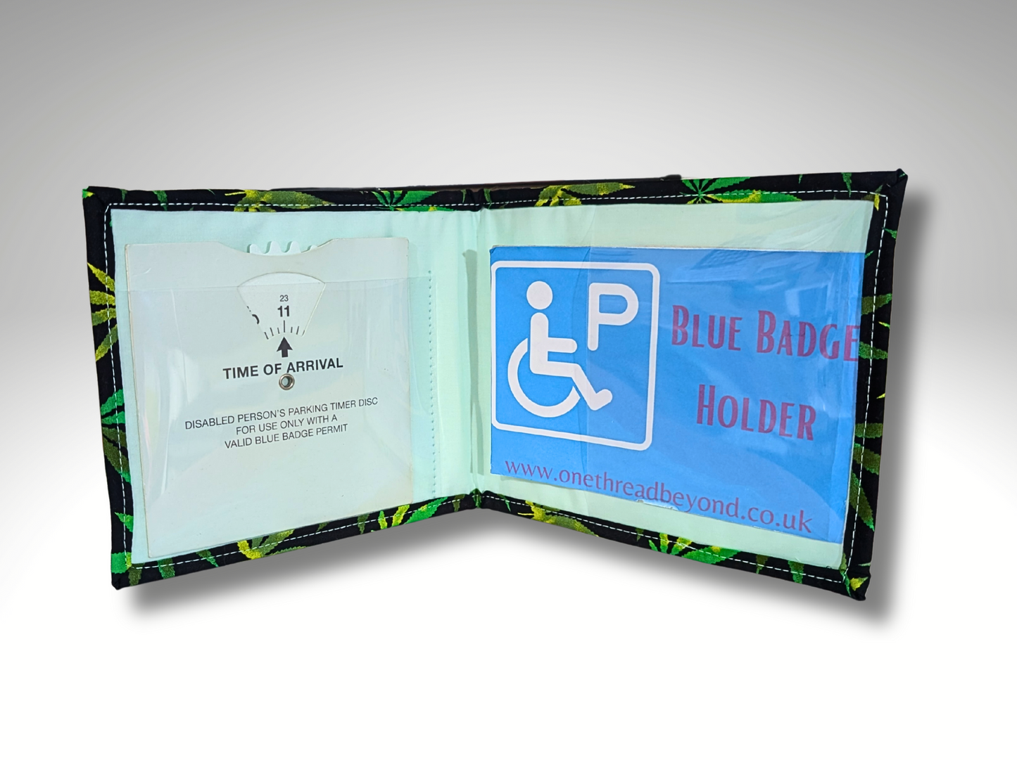 Blue Badge holder, Disabled parking permit holder, Hemp Leaf, Hologram safe