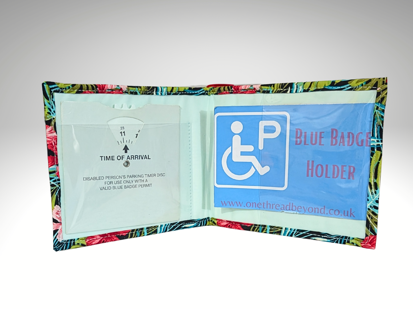 Blue Badge holder, Hologram Safe, Disabled parking permit holder, Fabric blue badge holder, Tropical print