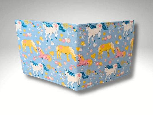 Childrens Blue Badge Holder, Kids blue badge holder, Unicorns (light Blue)