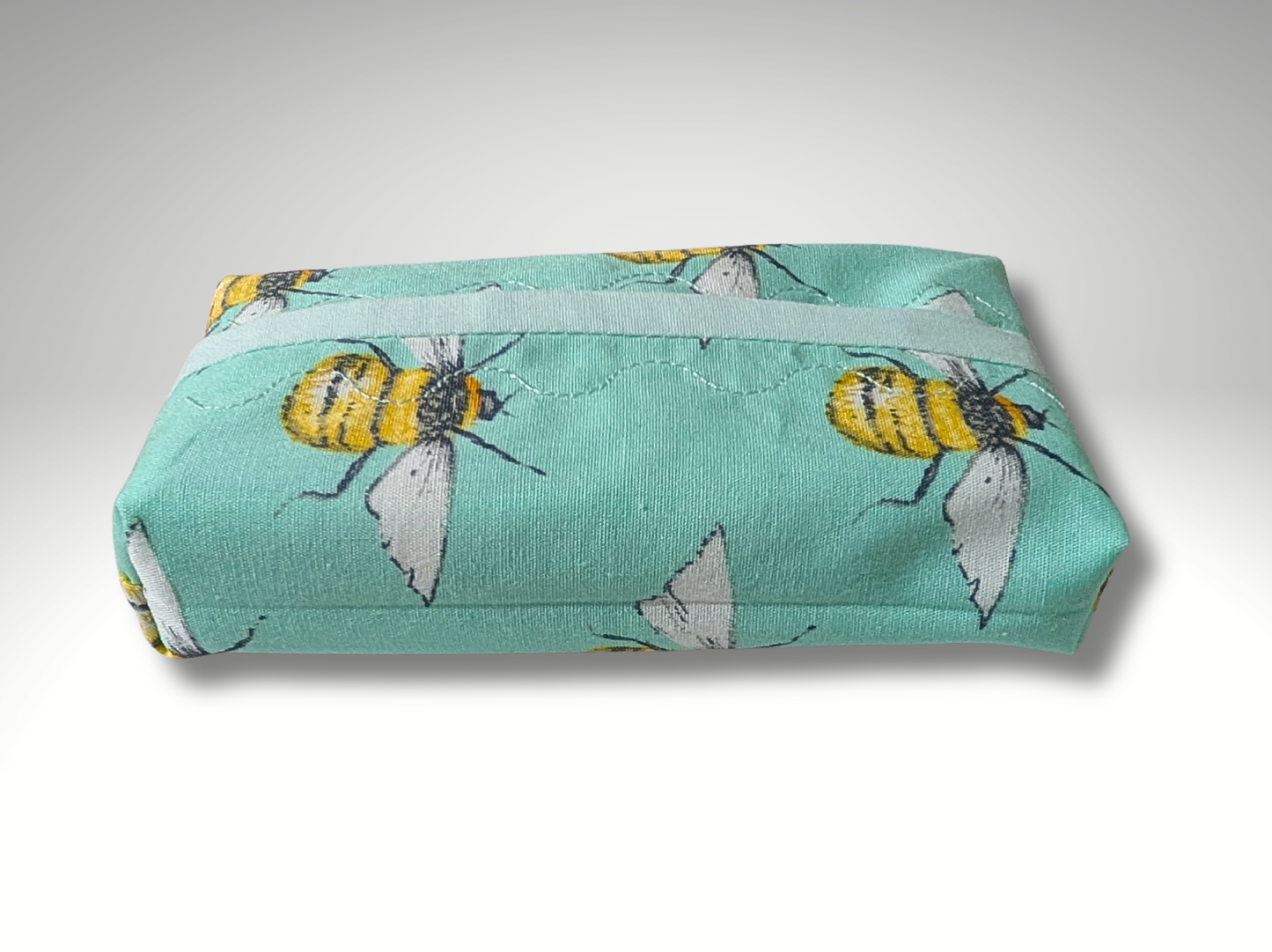 Pocket tissue holder, Key fob tissue holder, travel tissue, Bumble Bee