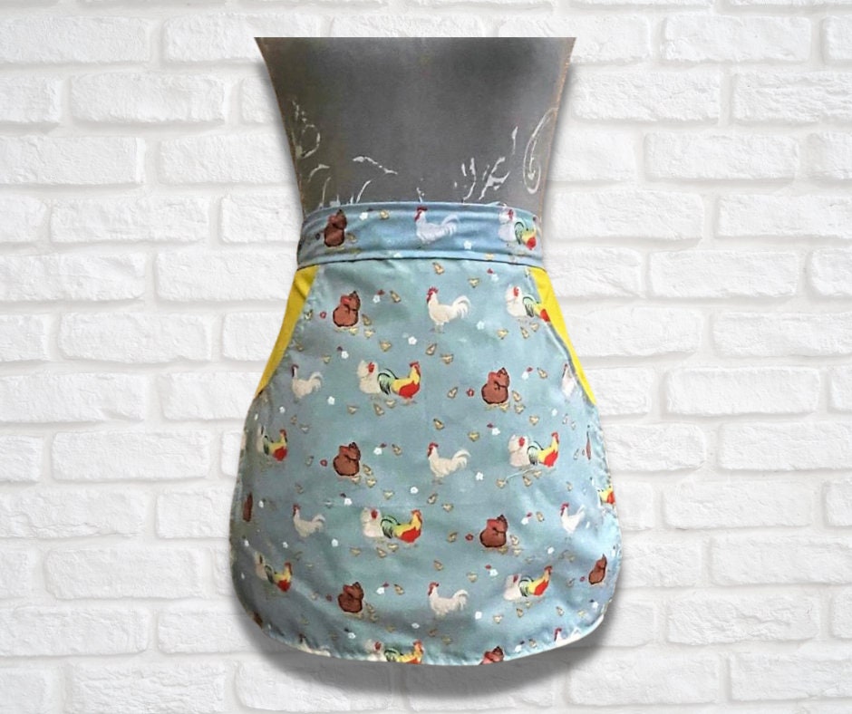 Apron, Half Apron, Waist Apron, Chickens
