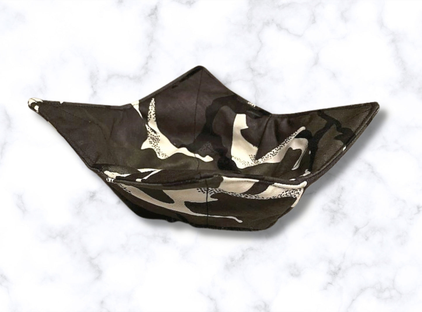Bowl cozy, bowl holder, fathers day gift, kids bowl cozy, housewarming gift, potholder, camouflage, army print, bowl hug, gifts for him