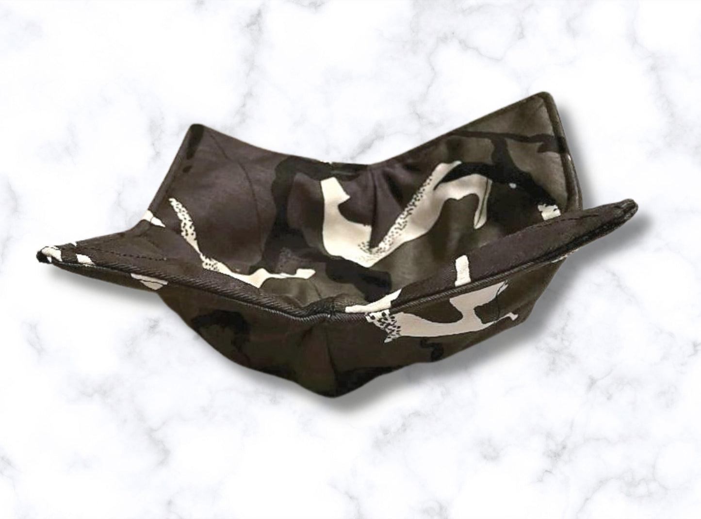 Bowl cozy, bowl holder, fathers day gift, kids bowl cozy, housewarming gift, potholder, camouflage, army print, bowl hug, gifts for him