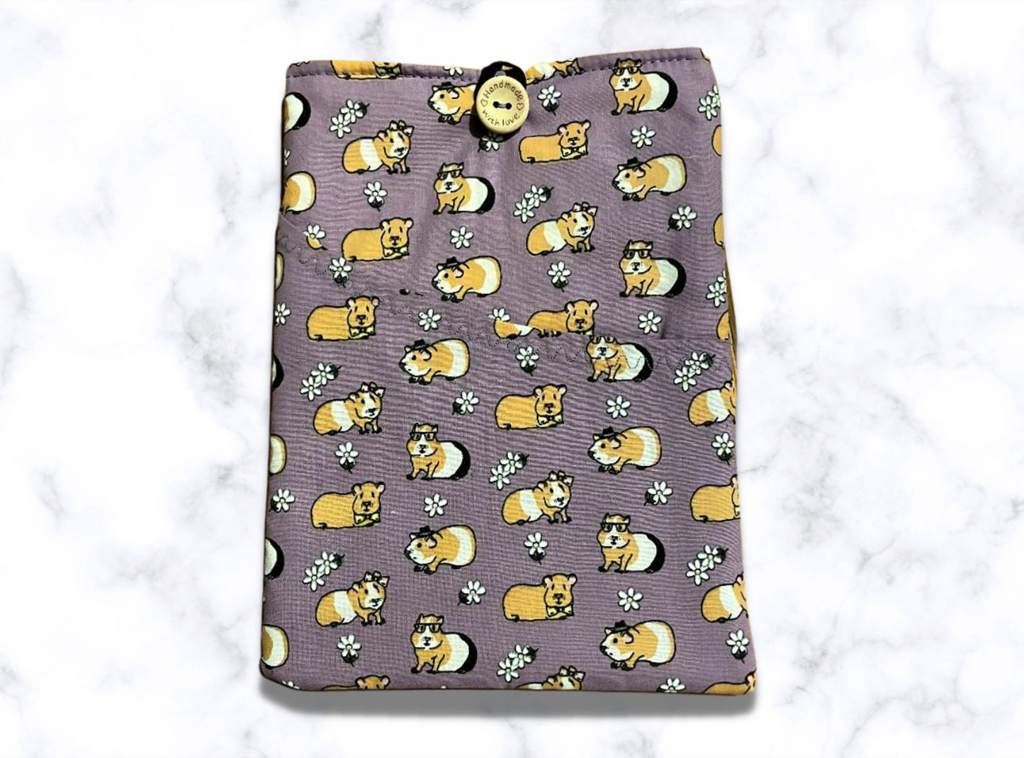 Book Sleeve, Book pouch, Book cover, Guinea pig book holder, Bookmark