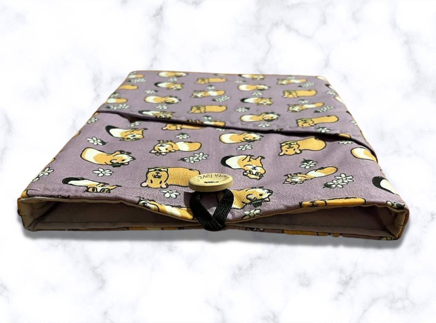 Book Sleeve, Book pouch, Book cover, Guinea pig book holder, Bookmark