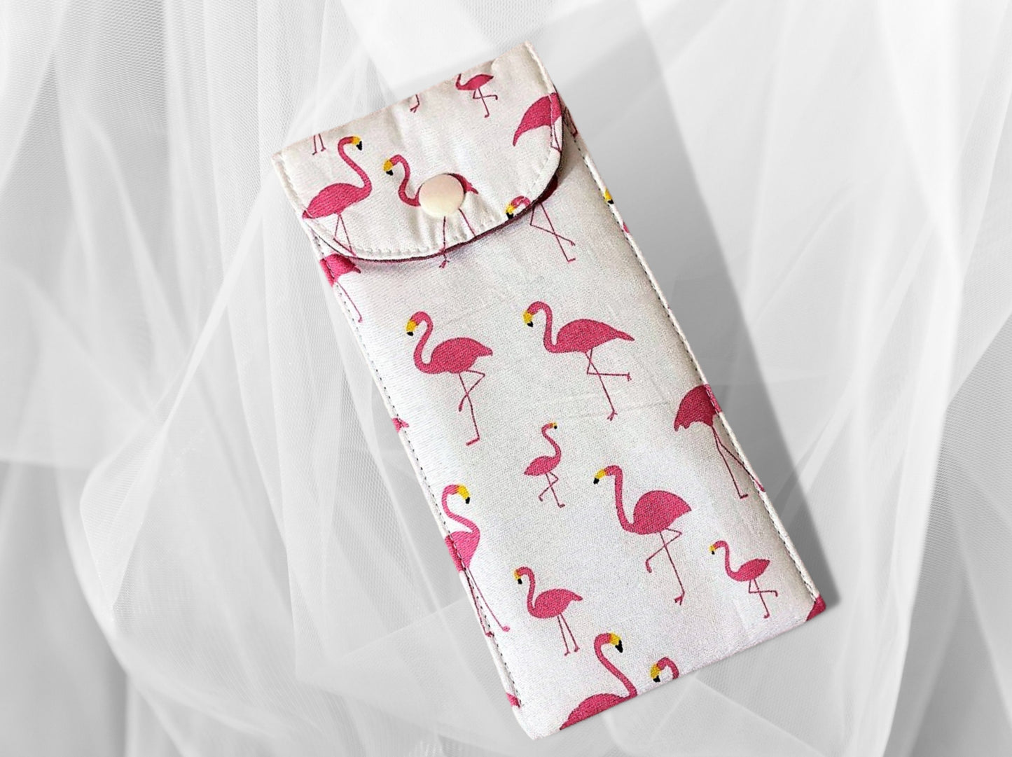 Glasses case, soft padded glasses case, sunglasses case, soft pouch, flamingos,  mothers day gift, valentines day