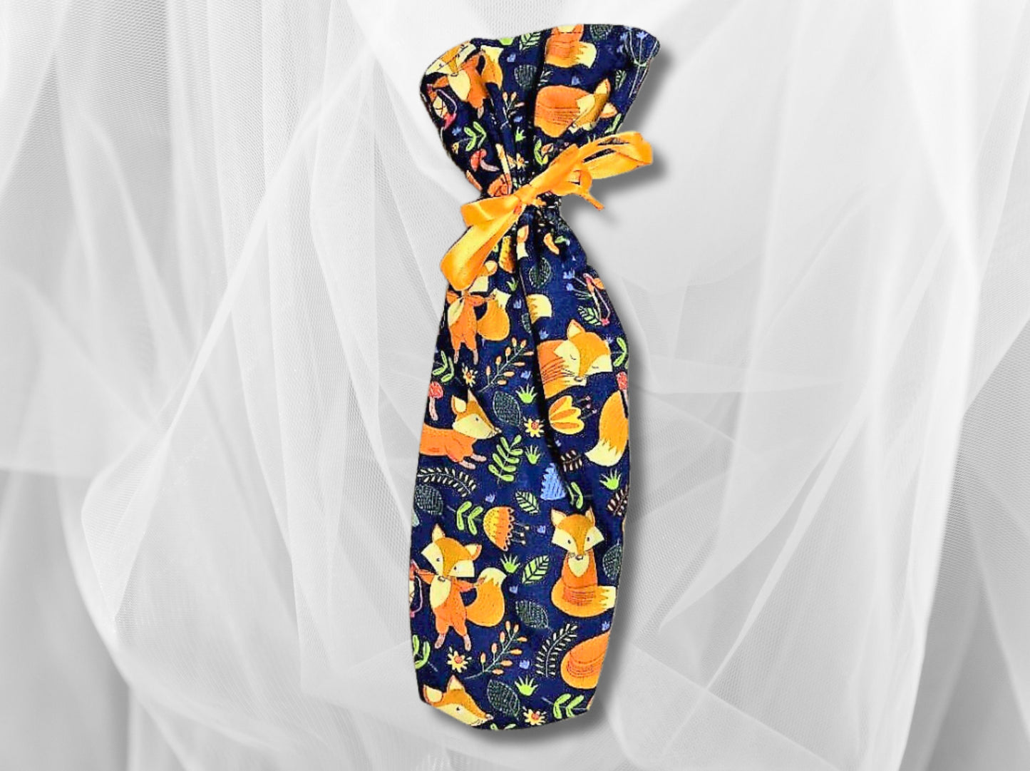 Bottle bag, Reusable bottle bag, fathers day gift, drinks bag, drawstring bag, gift bag, Foxs, Mothers day gift, Valentines gift